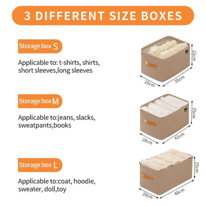 Thicken Clothes Organizer Pants Sweater Storage Cabinets Drawers Organizer Jeans Storage Box Wardrobe Clothes Storage Organizers