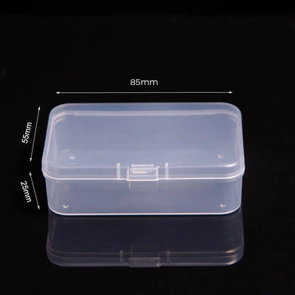 Mini Plastic Box Rectangular Box Translucent Box Packing Box Storage Box Dustproof Solid Strong Jewelry Storage Case Container