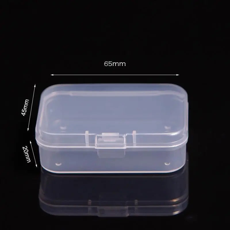 Mini Plastic Box Rectangular Box Translucent Box Packing Box Storage Box Dustproof Solid Strong Jewelry Storage Case Container