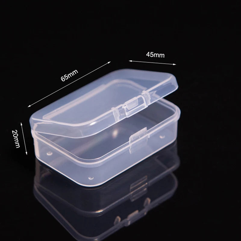 Mini Plastic Box Rectangular Box Translucent Box Packing Box Storage Box Dustproof Solid Strong Jewelry Storage Case Container