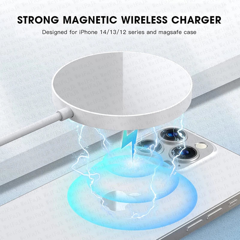 For Apple Magsafes Wireless Charger For iPhone 14 13 12 11 15 16 Pro Max Mini X XS XR Plus Fast Charging Type C Lightnings Cable