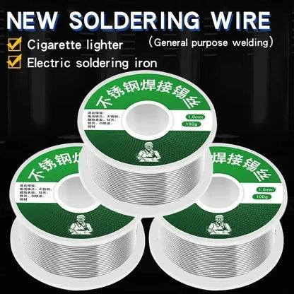 20g/50g/100g No Need Solder Powder Soldering Rods Low Temperature Easy Melt Solder Wire Silver Universal Welding Rod Cored Weld