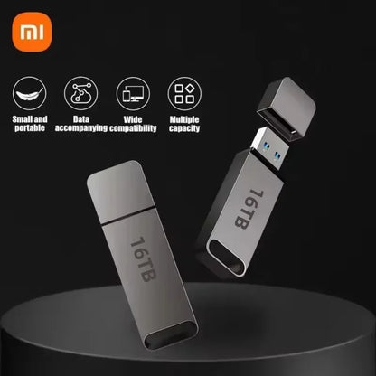 Xiaomi 16TB Flash Drive USB3.2 High Speed Transfer Type C U Metal Flash SSD Portable Mini Flash Drive Memory Waterproof U Drive