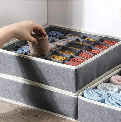 Organizer For Underwear Socks Bra Pants Scarf Tie Storage Box Wardrobe Drawer Organizers Foldable Case For Underwear Organizer