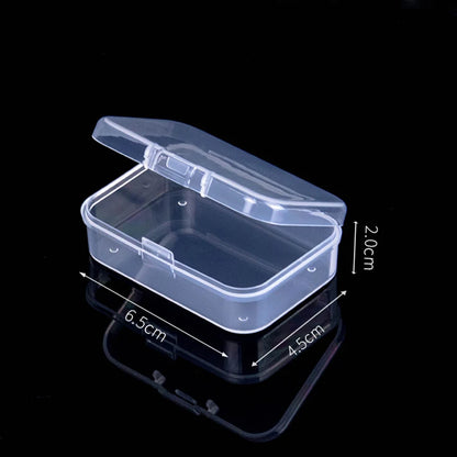 Mini Plastic Box Rectangular Box Translucent Box Packing Box Storage Box Dustproof Solid Strong Jewelry Storage Case Container