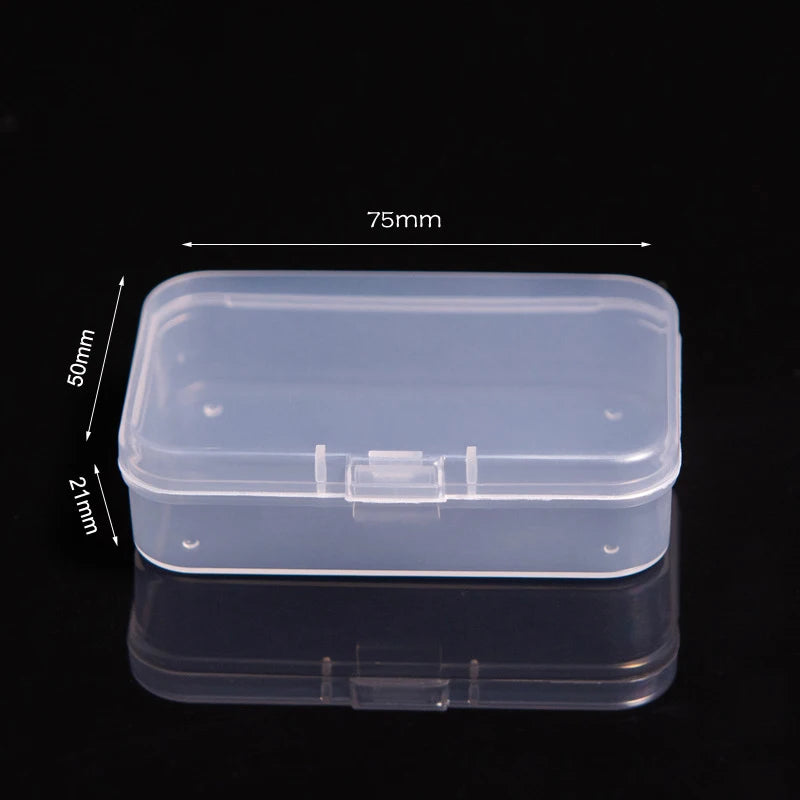 Mini Plastic Box Rectangular Box Translucent Box Packing Box Storage Box Dustproof Solid Strong Jewelry Storage Case Container