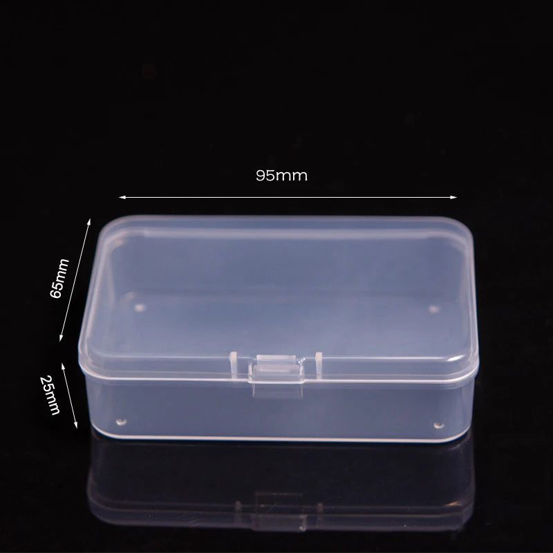 Mini Plastic Box Rectangular Box Translucent Box Packing Box Storage Box Dustproof Solid Strong Jewelry Storage Case Container