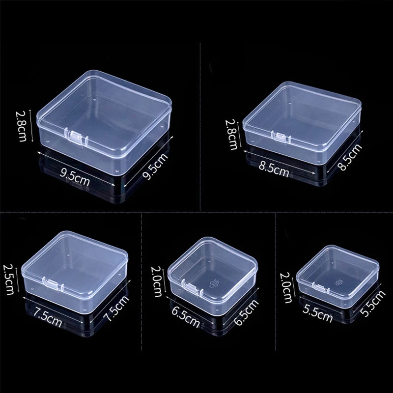 Mini Plastic Box Rectangular Box Translucent Box Packing Box Storage Box Dustproof Solid Strong Jewelry Storage Case Container