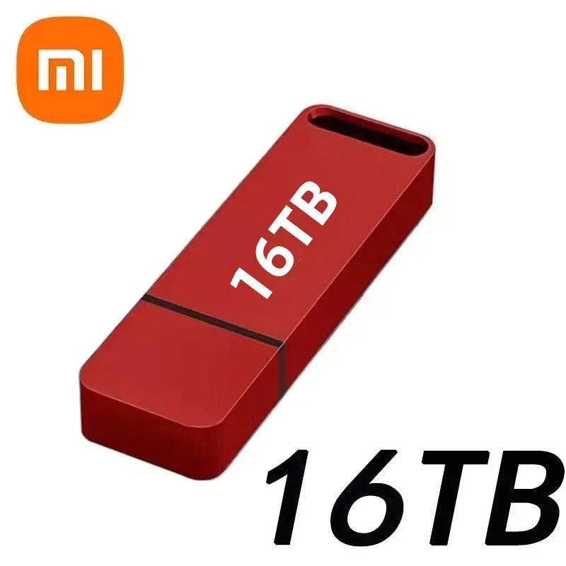 Xiaomi 16TB Flash Drive USB3.2 High Speed Transfer Type C U Metal Flash SSD Portable Mini Flash Drive Memory Waterproof U Drive