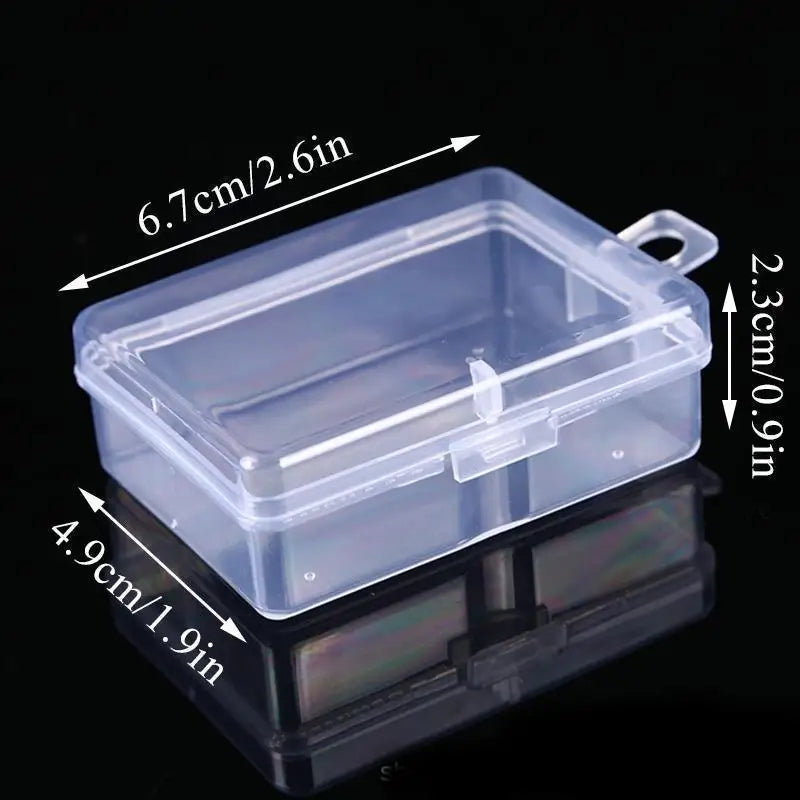 Mini Plastic Box Rectangular Box Translucent Box Packing Box Storage Box Dustproof Solid Strong Jewelry Storage Case Container