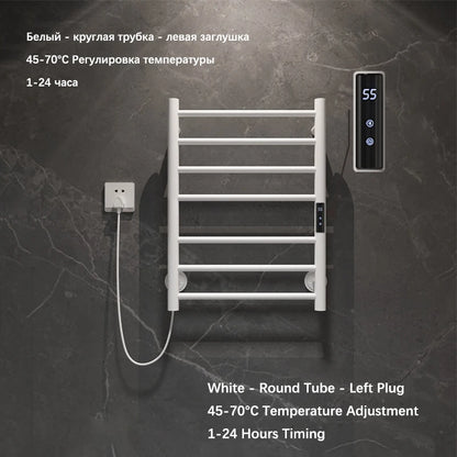 Electric Towel Dryer For Bathroom.Timing Electric Towel Rail.Digital Display Bath Towel Radiator.Wall Mounted Heated Towel Rack.