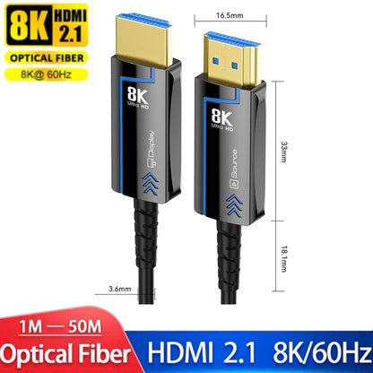 8K 60Hz HDMI 2.1 Fiber Optical Cable 4K 120Hz 2.0 Ultra High Speed 48Gbps HDR eARC 3D HDCP 10M 15M 20M 30M 50M For TV Projector