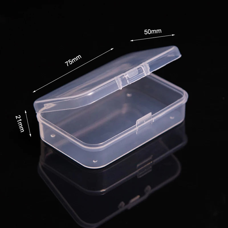 Mini Plastic Box Rectangular Box Translucent Box Packing Box Storage Box Dustproof Solid Strong Jewelry Storage Case Container